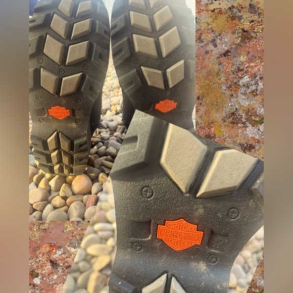 🖤HARLEY DAVIDSON Hamlyn Women’s Leather Lace Up Blk Motorcycle Riding Boots 6.5 - Picture 7 of 7